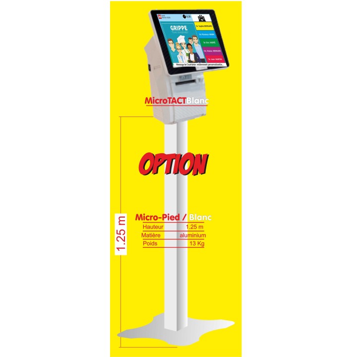 PACK Multimedic 1 Gestion d'attente Services Médicaux configurable de 1 à 5 Médecins - Ecran TV NON Fourni