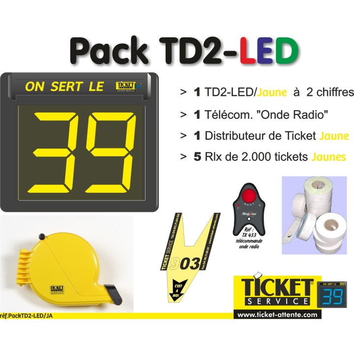 PACK Minipoint LED "Onde Radio" pour gestion de file d'attente, Spécial Commerces Alimentaires.