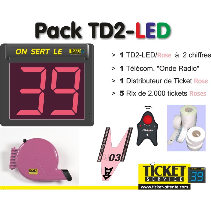 PACK Minipoint LED "Onde Radio" pour gestion de file d'attente, Spécial Commerces Alimentaires.