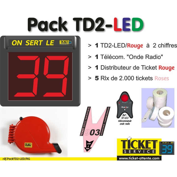 PACK Minipoint LED "Onde Radio" pour gestion de file d'attente, Spécial Commerces Alimentaires.
