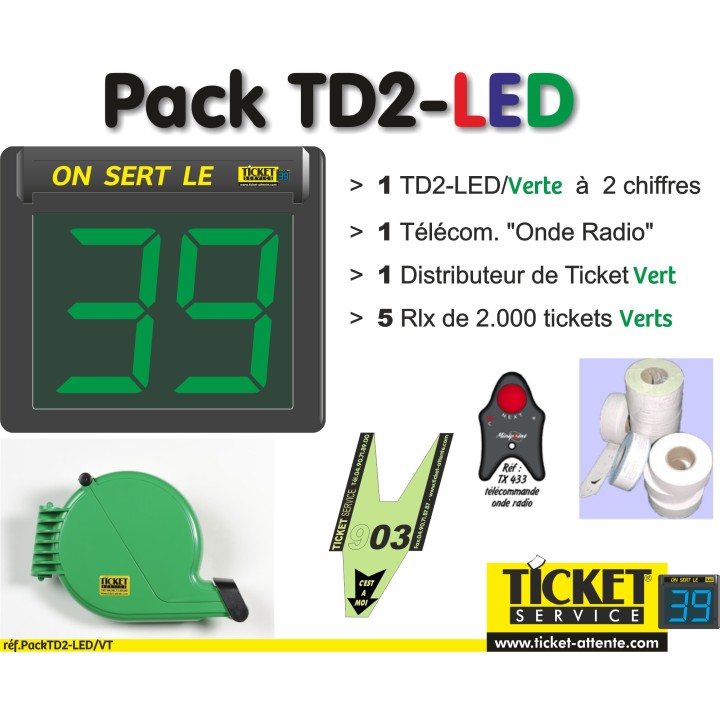PACK Minipoint LED "Onde Radio" pour gestion de file d'attente, Spécial Commerces Alimentaires.