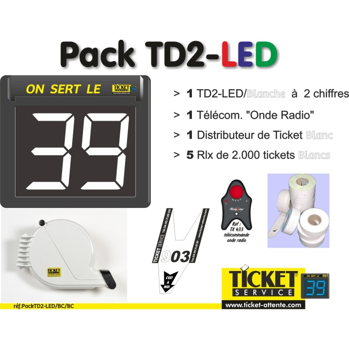 PACK Minipoint LED "Onde Radio" pour gestion de file d'attente, Spécial Commerces Alimentaires.