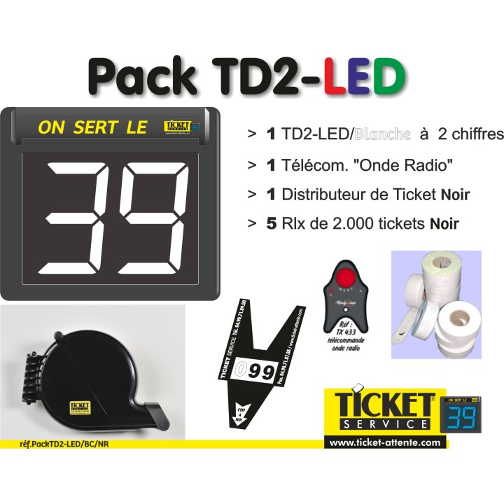 PACK Minipoint LED "Onde Radio" pour gestion de file d'attente, Spécial Commerces Alimentaires.