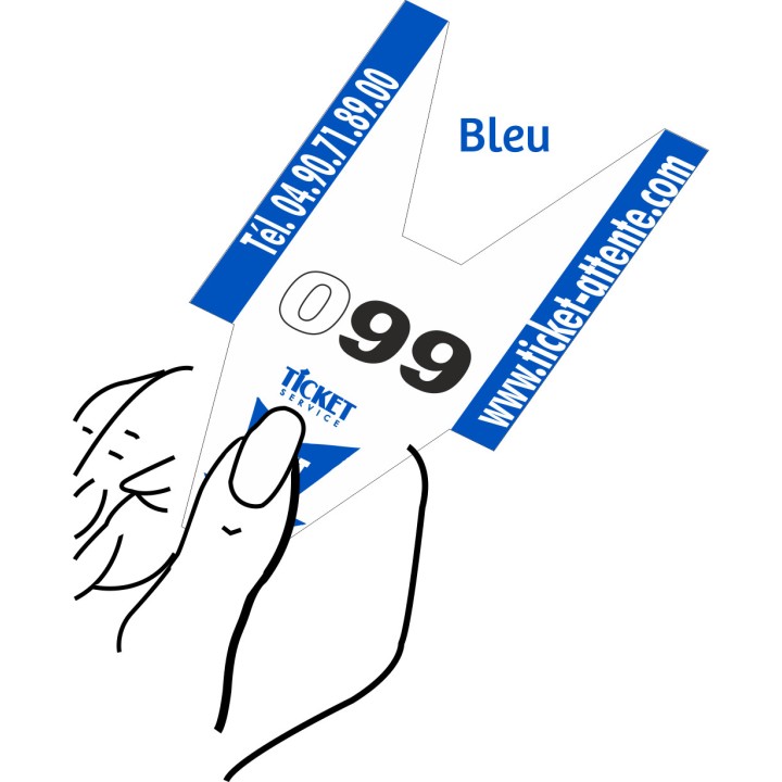 Carton de 80 000 tickets numérotés à bandes Noires disponible en 7 couleurs