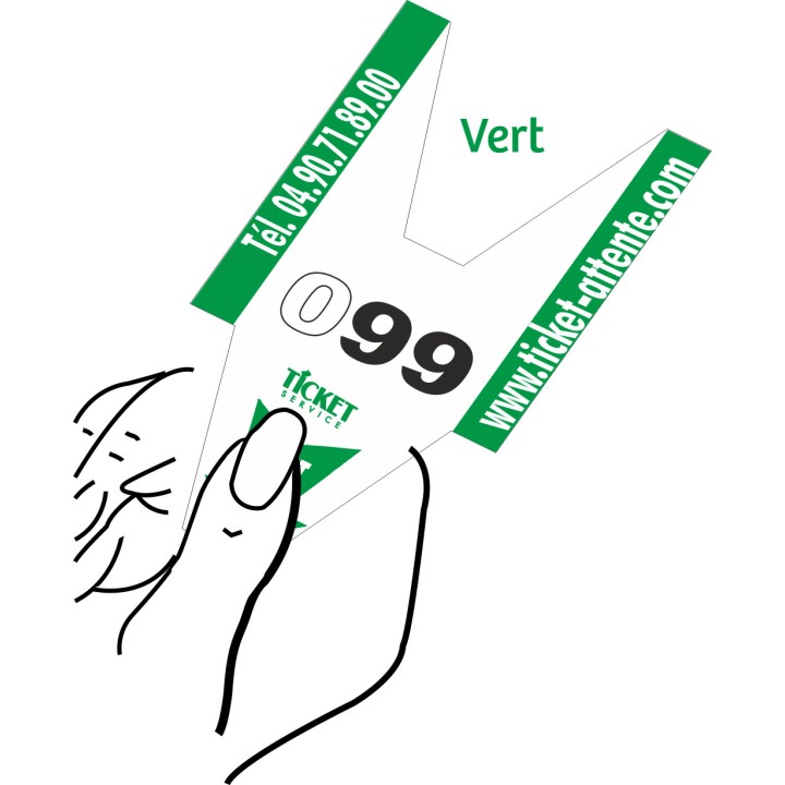 Carton de 80 000 tickets numérotés à bandes Noires disponible en 7 couleurs