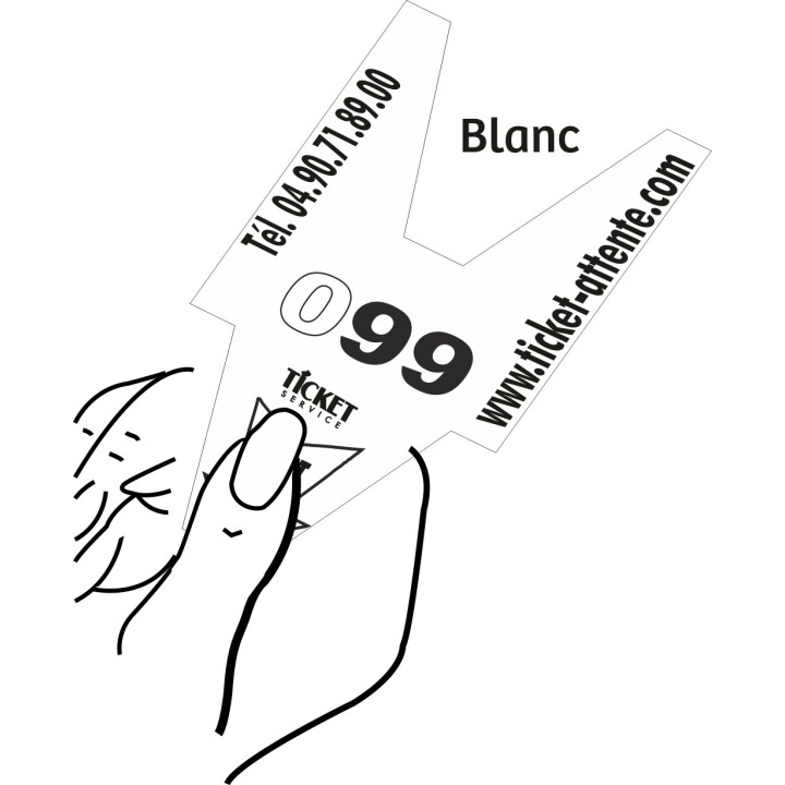 Lot de 10 000 tickets numérotés à bandes Noires disponible en 7 couleurs