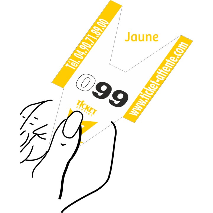 Lot de 10 000 tickets numérotés à bandes Noires disponible en 7 couleurs
