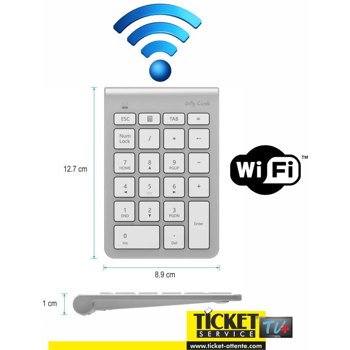Clavier WIFI appel de Numéro : ordre/désordre/rappel/N° Spéciaux, pour Pack TV Standard