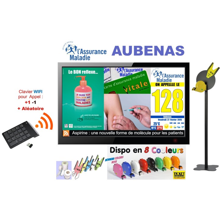 PACK Minipoint TV gestion de file d'attente pour Services Publics et Administration - Ecran TV NON Fourni