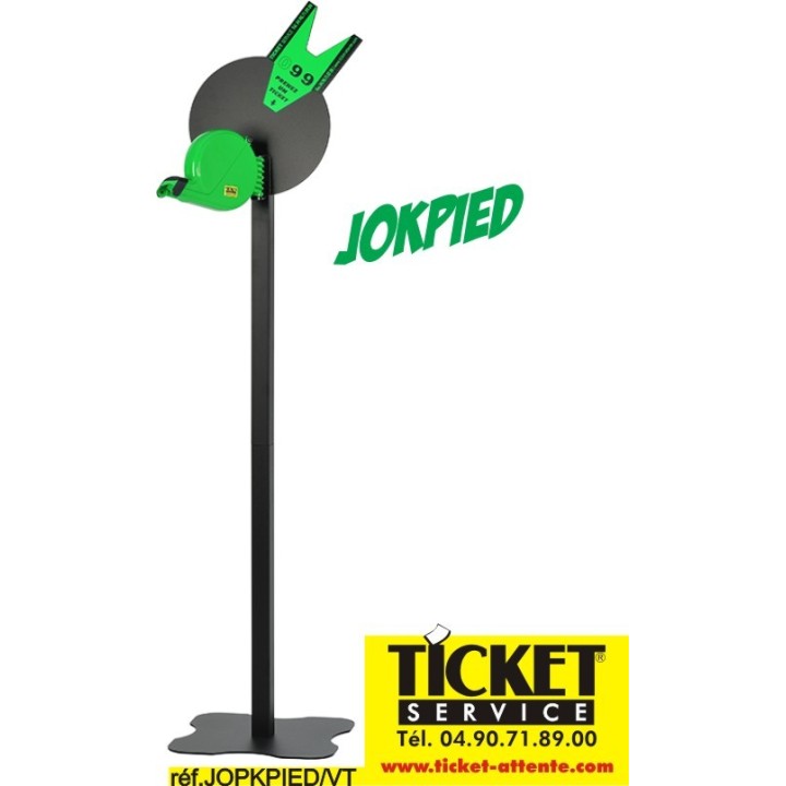 Pied mobile Noir pour Distributeur de Tickets (livré avec sa pancarte info) - Distributeur NON INCLUS
