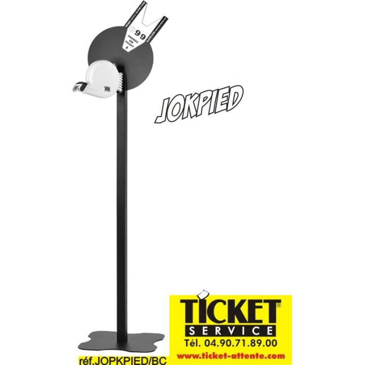 Pied mobile Noir pour Distributeur de Tickets (livré avec sa pancarte info) - Distributeur NON INCLUS
