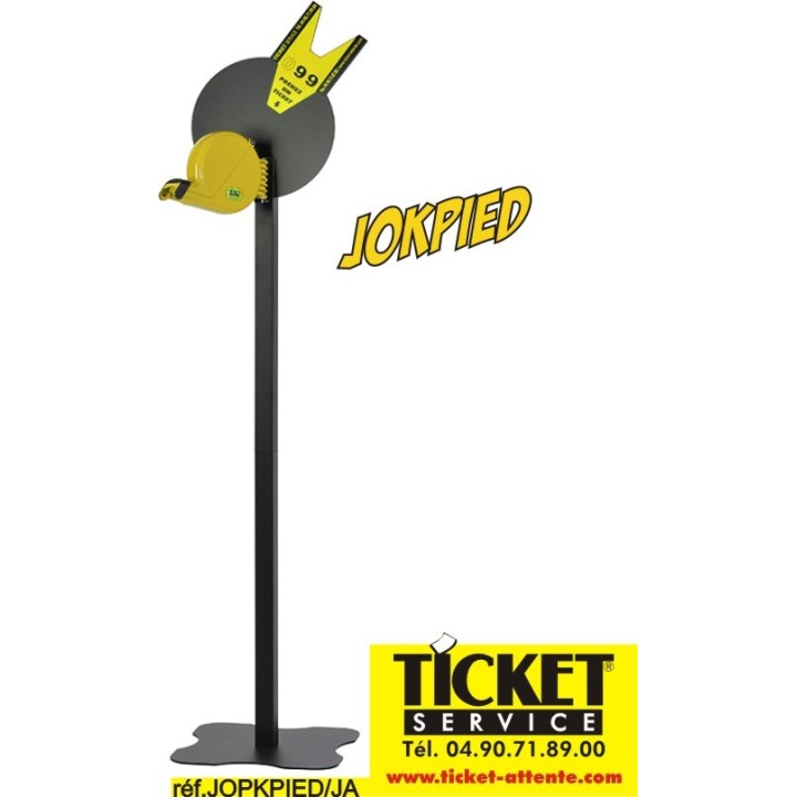 Pied mobile Noir pour Distributeur de Tickets (livré avec sa pancarte info) - Distributeur NON INCLUS
