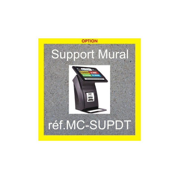 Support mural pour distributeur de ticket à écran tactile
