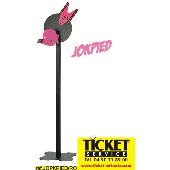 Pied mobile Noir pour Distributeur de Tickets (livré avec sa pancarte info) - Distributeur NON INCLUS