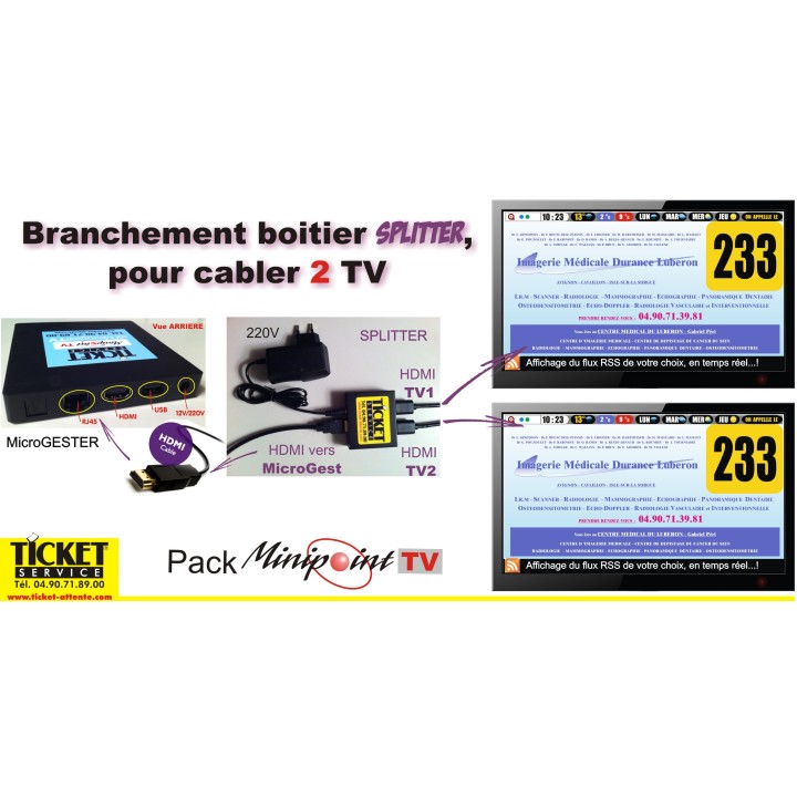 SPLITTER pour relier 2 écrans TV
