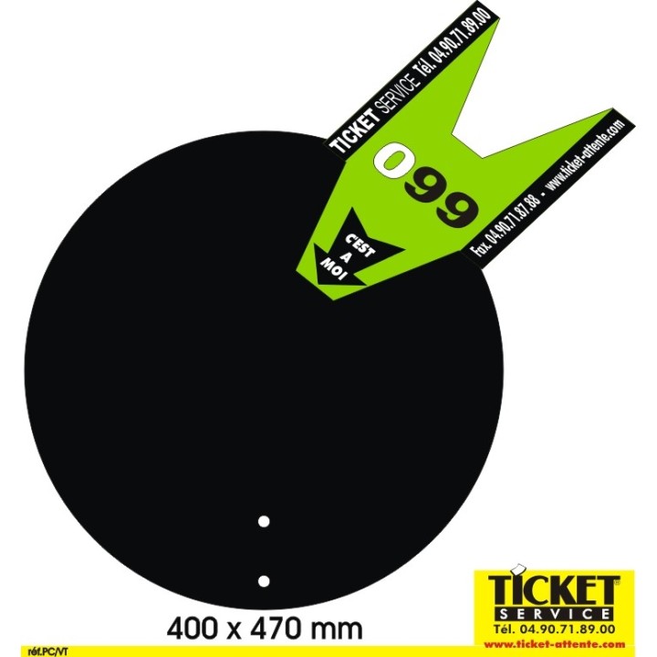  Pancarte Ticket (seule) disponible pour les 4 pieds : Jokpied - BlackLux - ChromeLux - InoxLux.