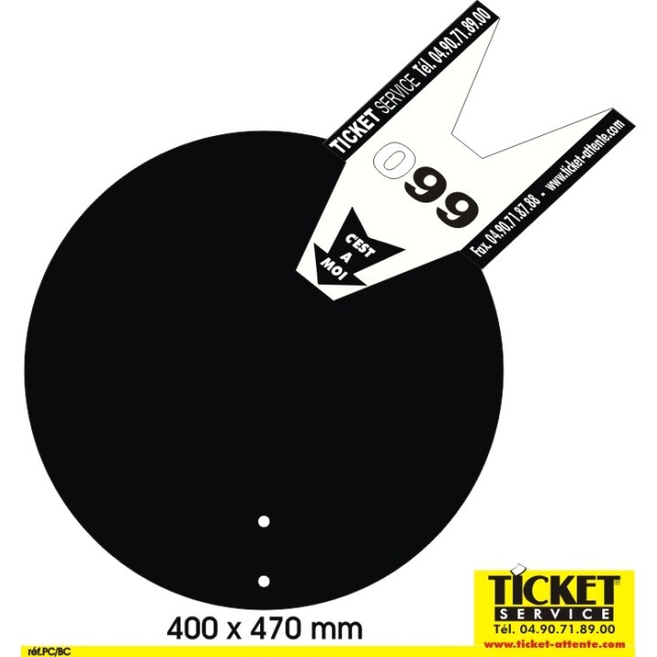  Pancarte Ticket (seule) disponible pour les 4 pieds : Jokpied - BlackLux - ChromeLux - InoxLux.