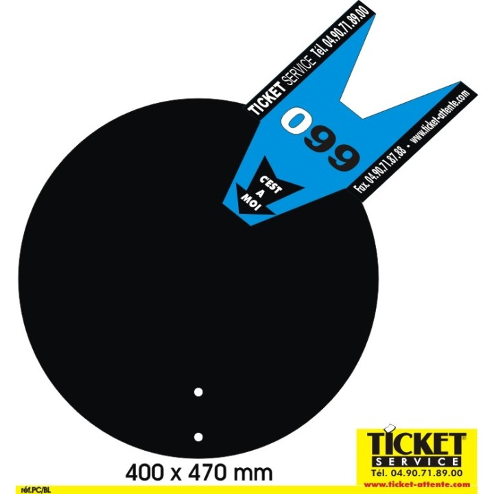  Pancarte Ticket (seule) disponible pour les 4 pieds : Jokpied - BlackLux - ChromeLux - InoxLux.
