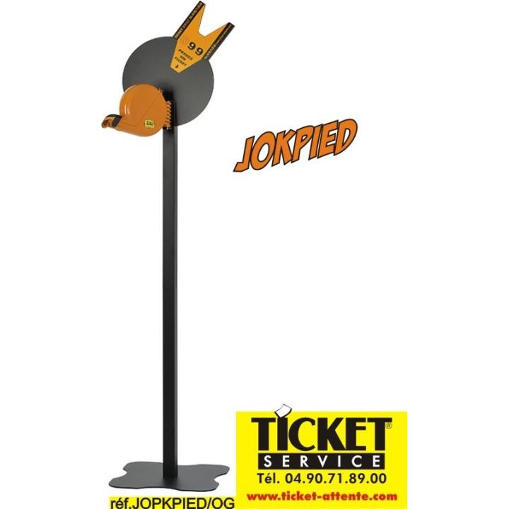 JOKPIED - Pied mobile Noir STANDARD (130 cm) pour Distributeur de Tickets  - Distributeur NON INCLUS