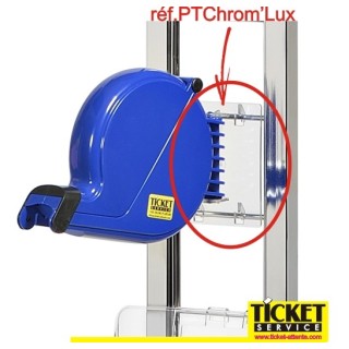 Patte de Fixation - Transparente - pour Distributeur de Tickets, sur Black'Lux/Crom'Lux  ou Mural.