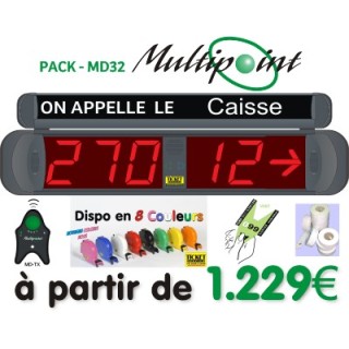 PACK MULTIPoint de gestion d'attente pour PHARMACIES, configurable jusqu' à 15 Guichets