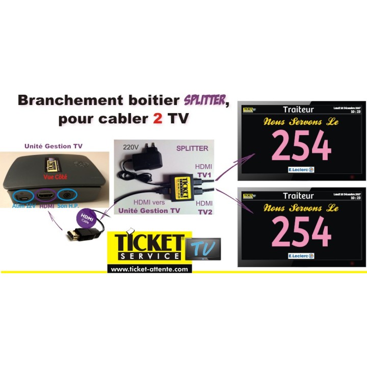 SPLITTER pour relier 2 écrans TV