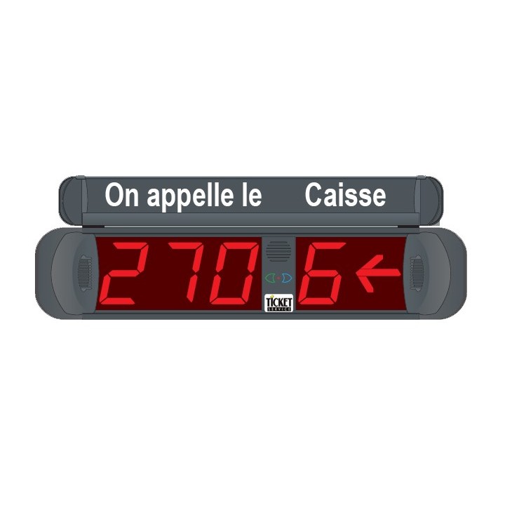 Afficheur 3+1 Chiffres lumineux rouge et flèche indication du numéro de caisse
