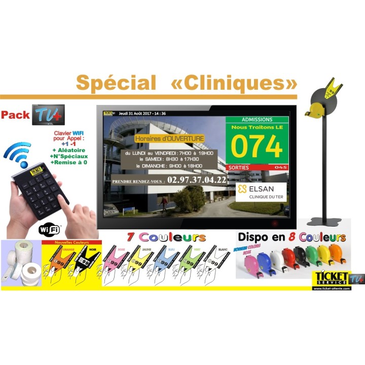 PACK TV+ - Gestion de file d'attente pour Services Publics et Administration - Ecran TV NON Fourni