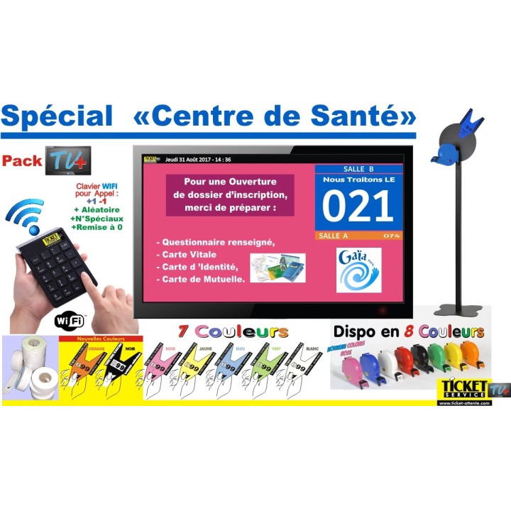 PACK TV+ - Gestion de file d'attente pour Services Publics et Administration - Ecran TV NON Fourni