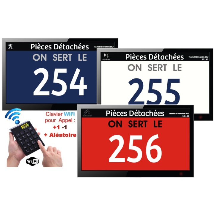 PACK TV "WIFI" pour gestion de file d'attente, Spécial Commerces Alimentaires.