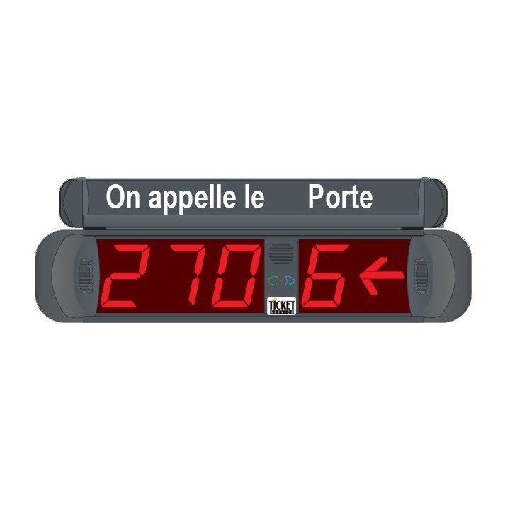 Afficheur 3+1 Chiffres lumineux rouge et flèche indication du numéro de caisse